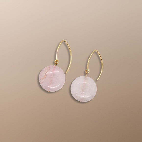 SOL Y LUNA JEWELRY Jewelry - Handmade Rose Quartz Earrings